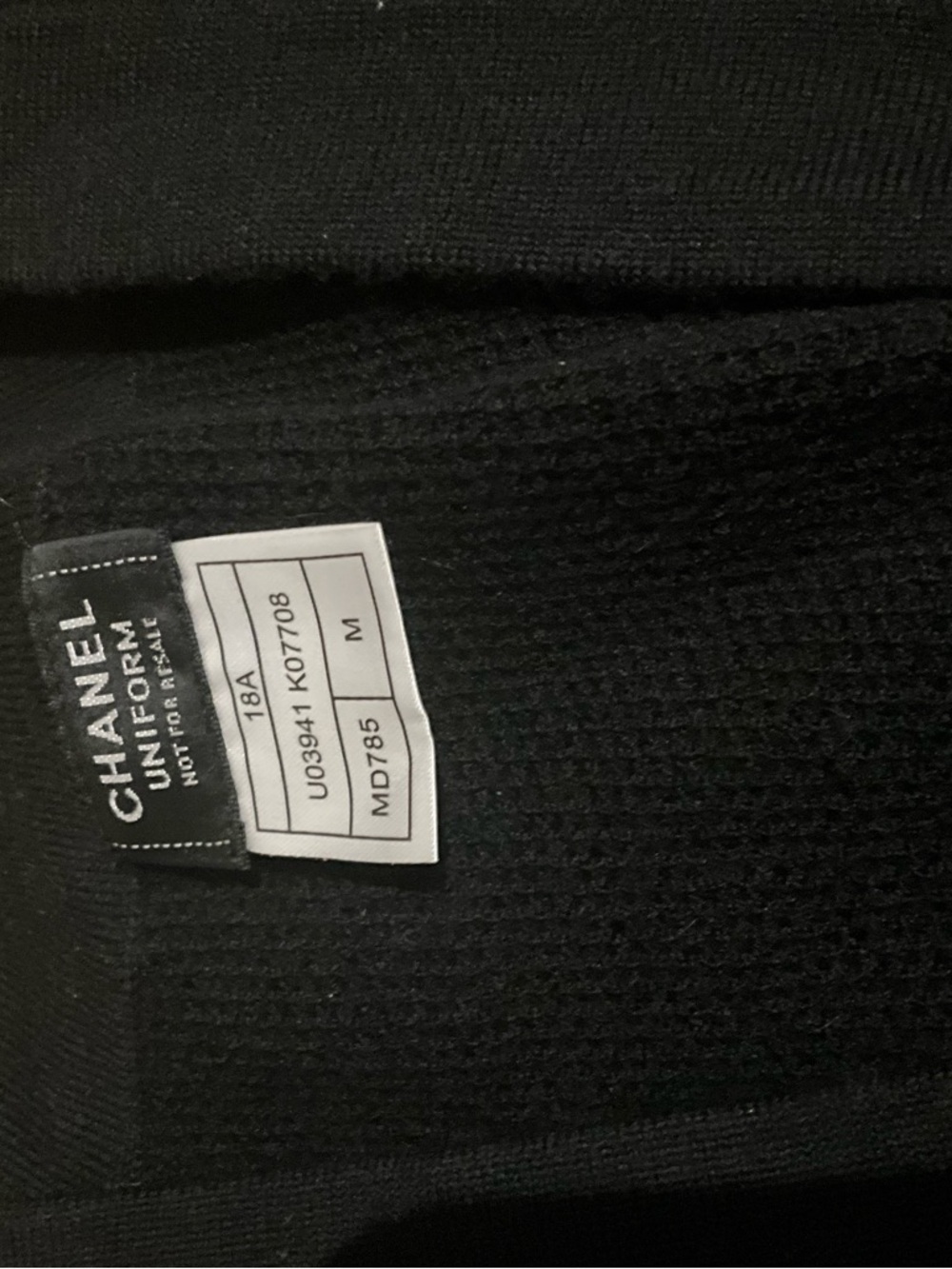 CHANEL Men's Dark Navy Button-Front Cardigan with Contrast Trim - Picture 5 of 5